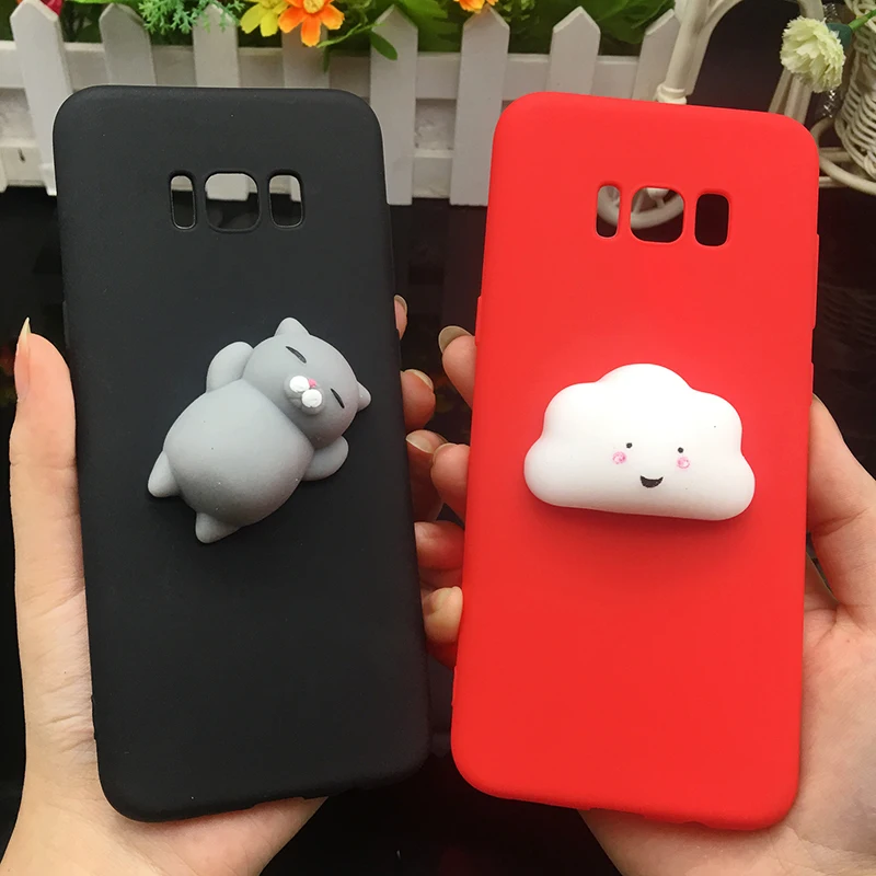 3d Squishy Cat Silicon TPU Soft Cases For Samsung Galaxy S8 S9 plus S7 S6 J3 J5 J7 2017 j510 J710 j310 A6 Candy Back phone Cover (3)