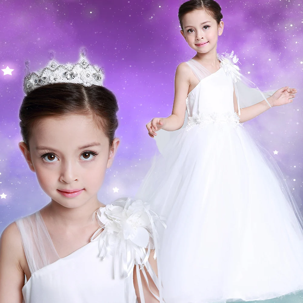2017 Spring Birthday gift Kids Girls Wedding Flower Girl Dress Princess