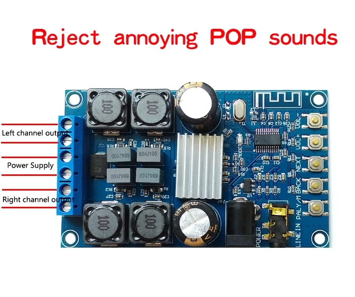 TPA3116 50 Вт+ 50 Вт 2,0 аудио беспроводной Bluetooth стерео цифровой усилитель мощности плата с оболочкой