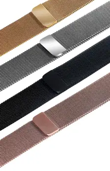 

Milanse Meshed Stainless Steel Band for Apple watch series 4 3 2 1 Metal magnetic Bracelet Strap Band