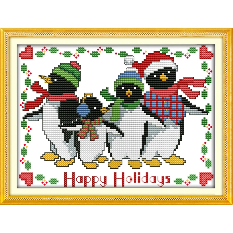 Everlasting Love The Christmas Penguins экологические хлопковые китайские наборы крестиков