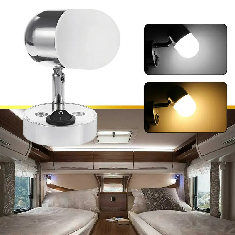 12 В отличный светодиодный светильник для чтения, прицеп, лодка, грузовик, настенное крепление, прикроватная лампа для книг для кемпера, фургона, грузовика, каравана