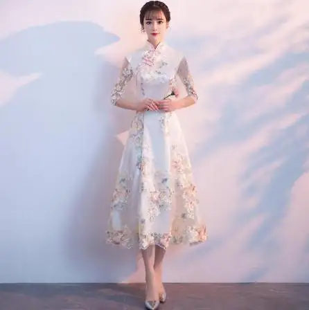 style 7 Размер S-XXL свадебное платье Cheongsam красное китайское традиционное женское элегантное вечернее платье Qipao сексуальное кружевное мини-платье ретро Vestido - Цвет: style 7