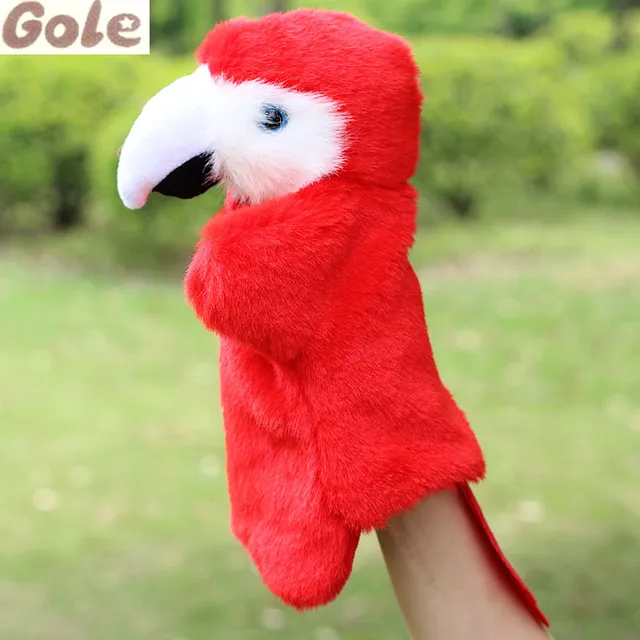 Ventriloquist Puppet Birds Plush Glove Puppets Parrot Bonecos De