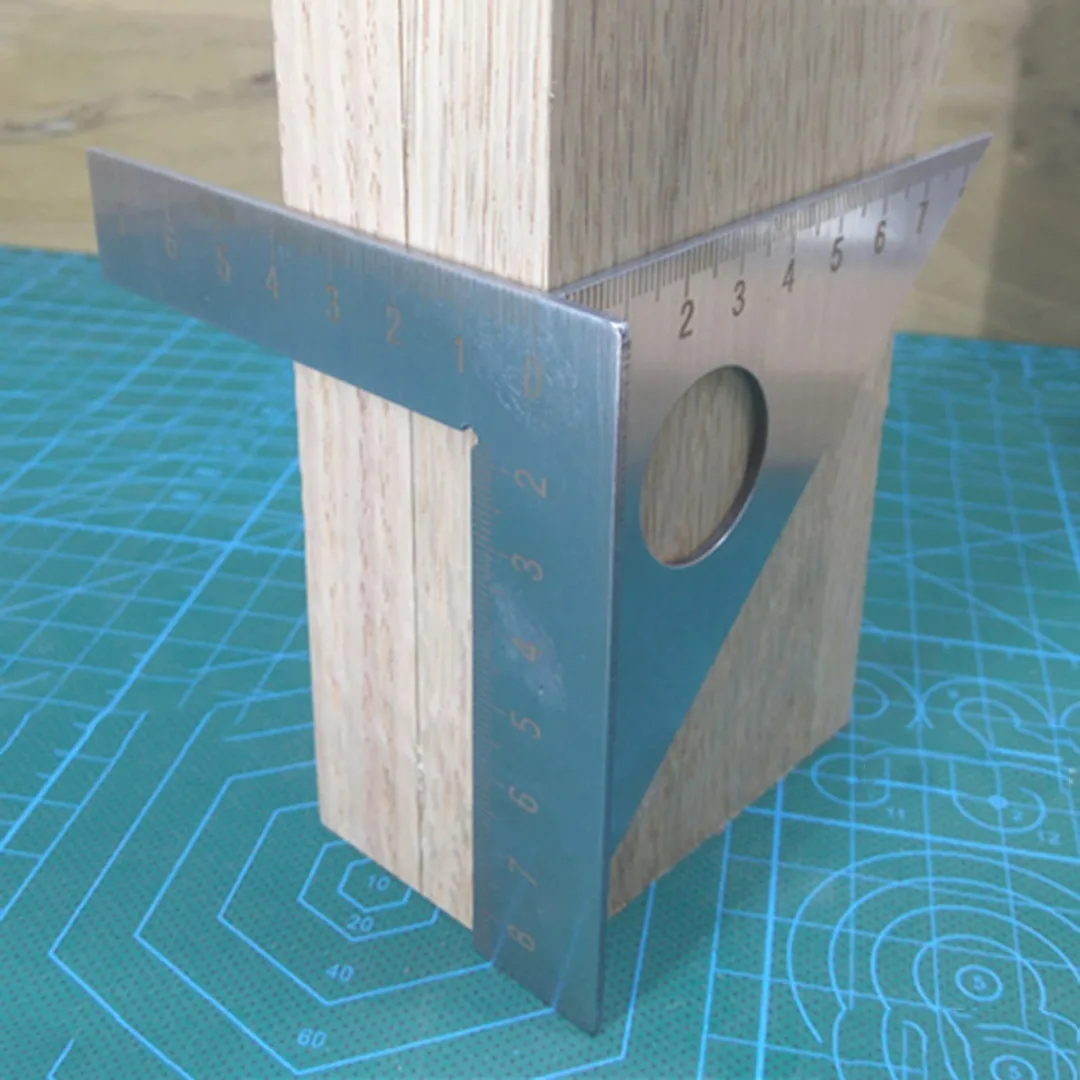 

New Stainless Steel Woodworking Ruler Square Layout Miter Triangle Rafter 45 Degree 90 Degree Metric Gauge Measuring tools