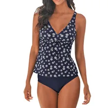 Отжимать танцини для девочек 2 шт купальник женский летний Boho бразильский цветочный принт пляж Maio Feminino Praia Biquini Feminino