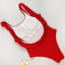 Imayio слитный купальник с оборками и оборками для женщин, купальник с открытой спиной, популярный купальный костюм, женские сексуальные купальные костюмы с высоким вырезом