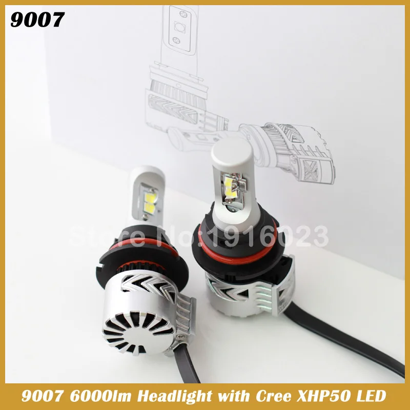 

Free Shipping Super Bright H4 H13 9004 9007 High/Low Beam 72W Car LED Headlight Conversion Kit XHP50 12000LM Fog Lamp Bulb