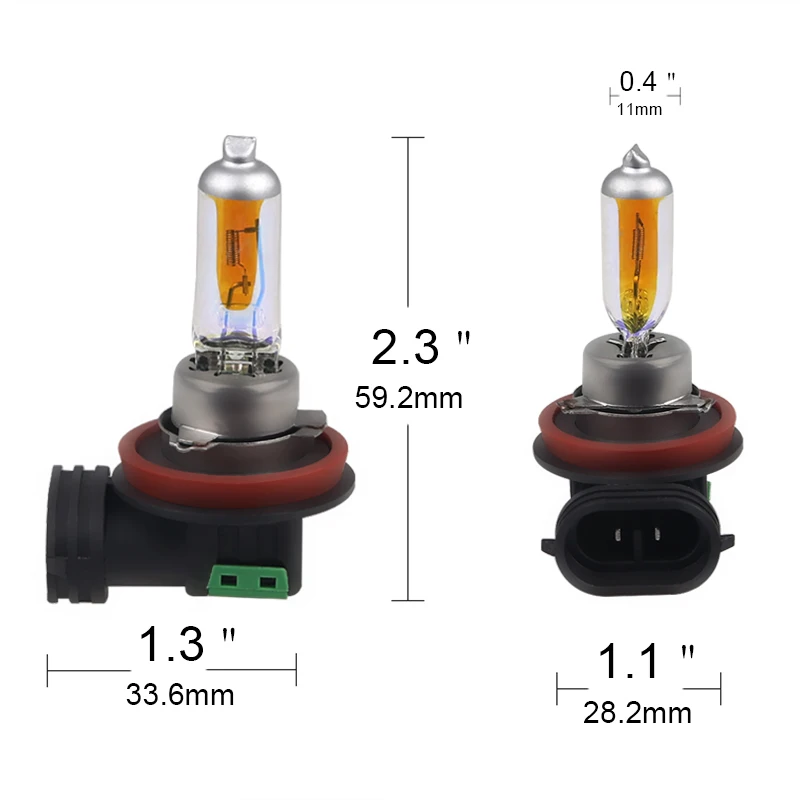2 шт. Высокая мощность 55 Вт автомобильный головной светильник s галогенная лампа H11 55 Вт 12 в 2300 К золотисто-желтый галогенный противотуманный светильник s h11 55 Вт автомобильный светильник источник