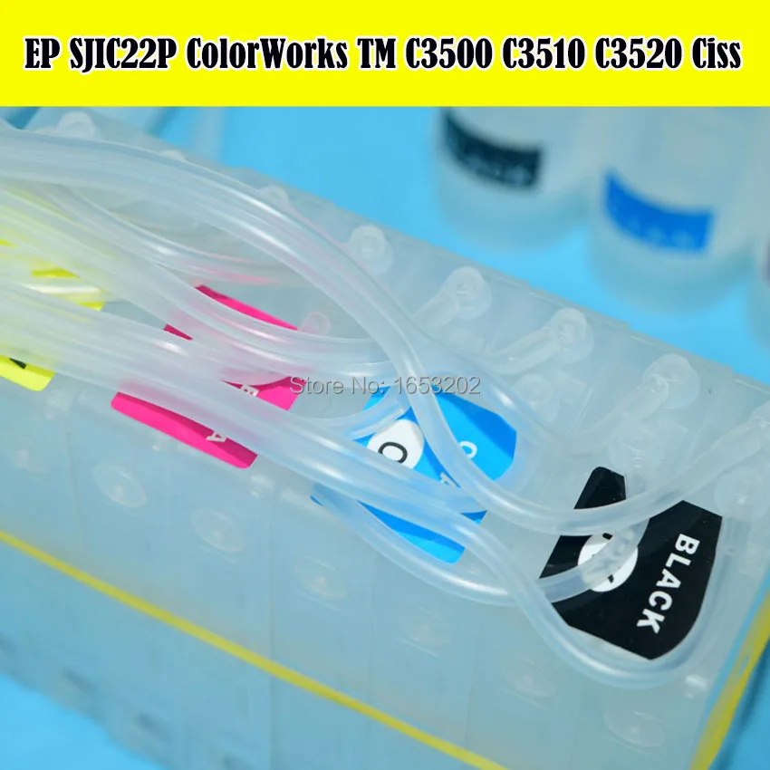 Система непрерывной подачи чернил Colorworks C3500 C3510 C3520 CISS SJiC22P без чипа для Epson|continuous