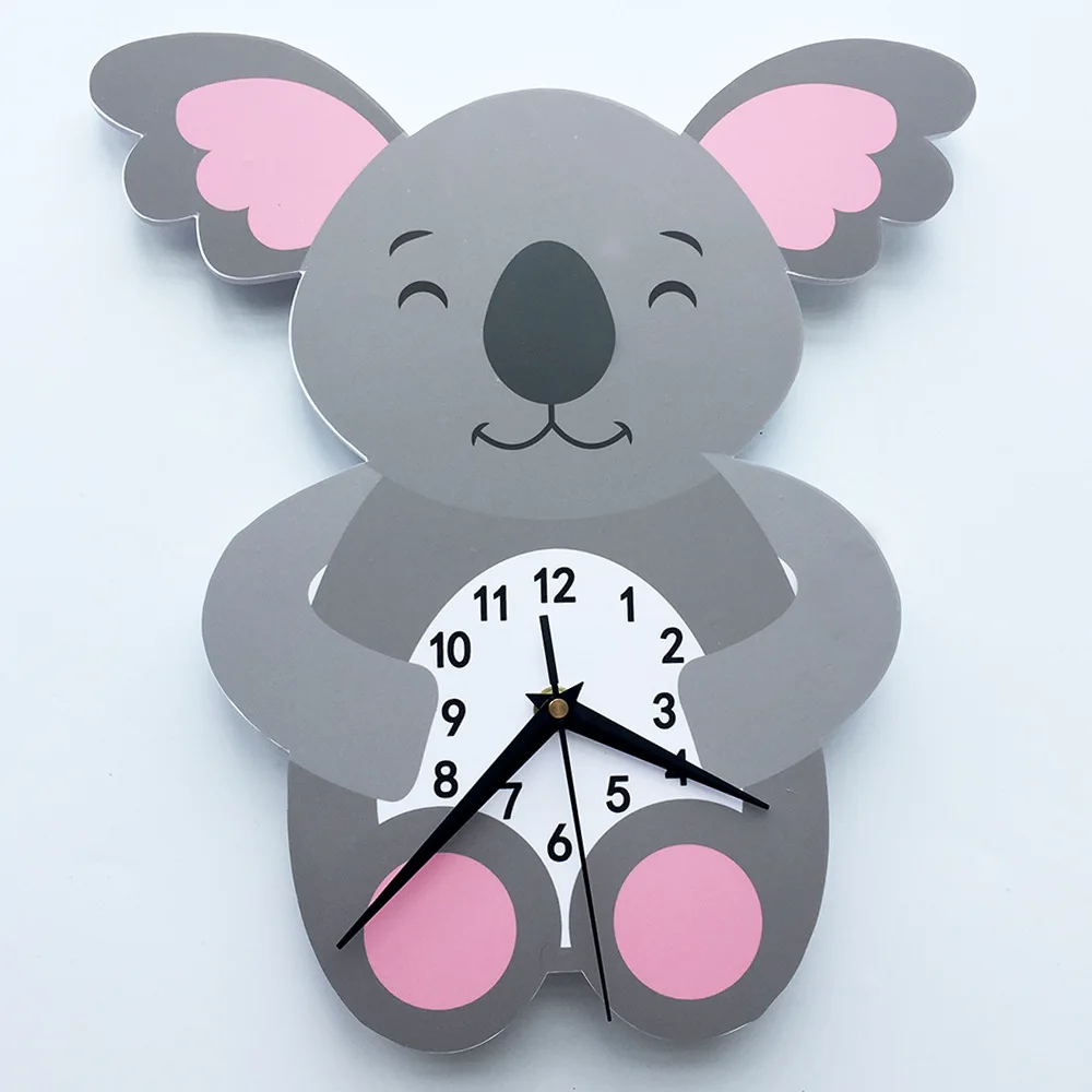 Мультяшные детские настенные часы Коала Детские часы стерео художественное украшение для гостиной настенные часы домашний декор для детской комнаты