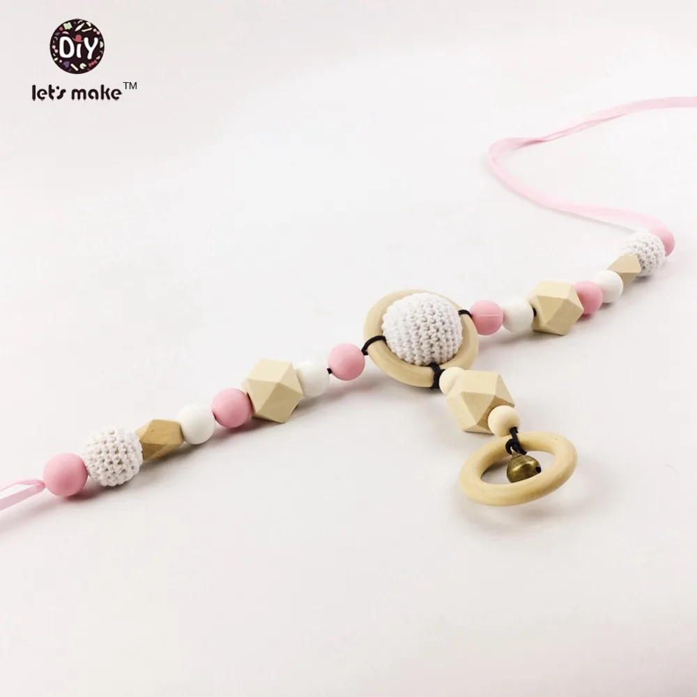Silicona Chupete clip cadena de perlas de la dentición Bebé Masticable Mordedor vendedor del Reino Unido