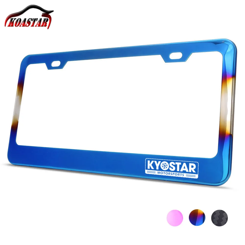 KD7047TB US stainless steel license plate frame Titanium Blue7