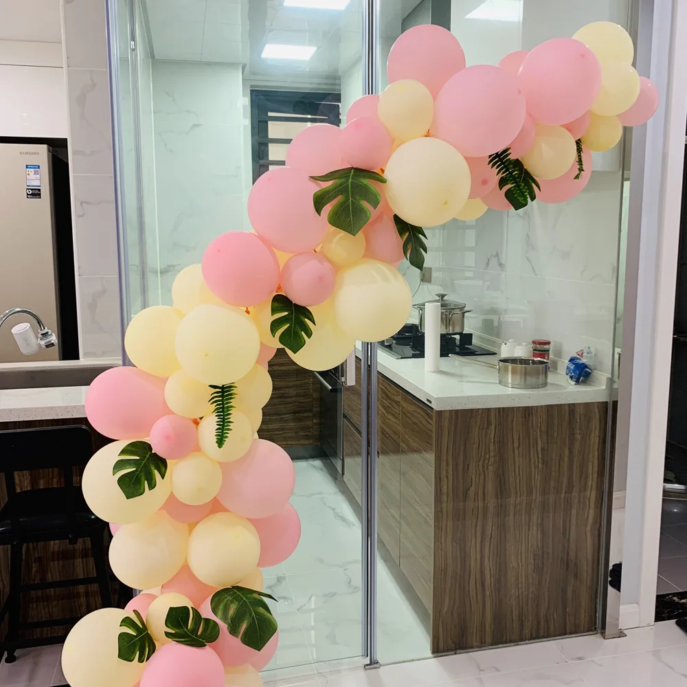 

143pcs/set Balloon Arch Garland Light Pink Yellow Helium Latex Balloons DIY Model for Wedding Birthday Anniversary Party Decor