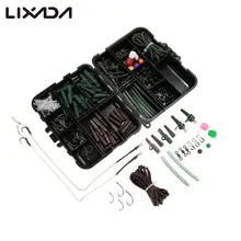 155 шт. рыболовные снасти, коробка для ловли карпа, набор рыболовных снастей, коробка, свинцовые зажимы/бусины/Крючки/трубки/Вертлюги