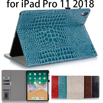 

For 2018 iPad Pro 11 Crocodile Luxury Tablet Casing Stand iPadPro 11 inch 2018 Smart Cover Protector iPadPro 11inch Fundas