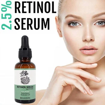 

Retinol Serum 2.5% With Hyaluronic Acid Skin Care Spots Removal Anti Wrinkle Whitening Brightening Facial Serum A