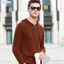 Бренд с длинным рукавом капюшоном мужские осень зима свитер пуловеры для женщин Повседневное одноцветное цвет шерсть свитеры