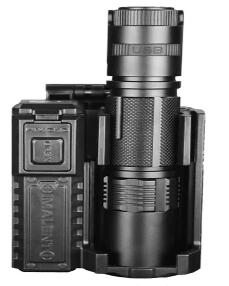 

IMALENT DM20 CREE XM-L2(U2) 3C 800 Lumens Multi-function Tactical LED Flashlight+1xUSB Cable+1x HMD10(3 in 1) holster+1x18650