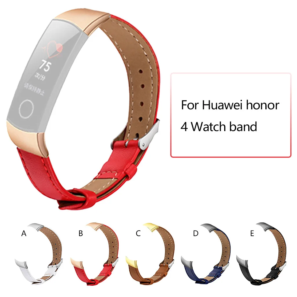

Hot Bracelet Strap Smartband mi band Leather Wrist Watch Strap Band Buckle Belt Replaceme For Huawei Honor 4 Wristband