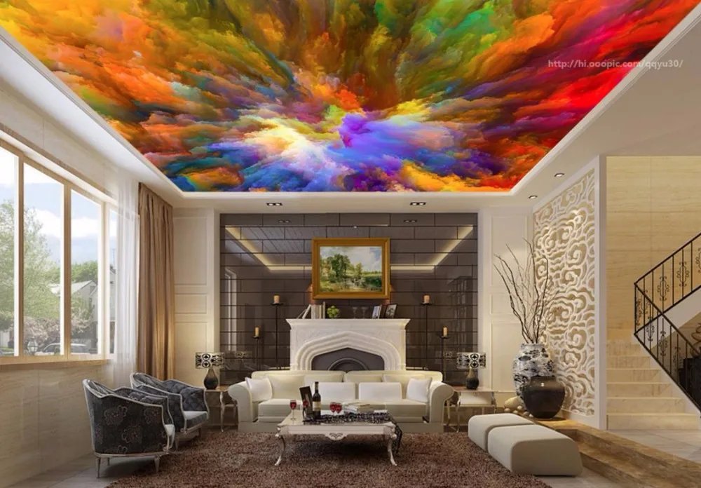 sky Ceiling Wallpaper Brilliant Clouds Photo Wallpapers For Living room