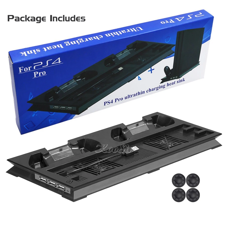 PS4 PRO консоль подставка вертикальный охлаждающий вентилятор держатель и PS 4 контроллер зарядная док-станция для Playstation 4 PRO+ 4 крышки