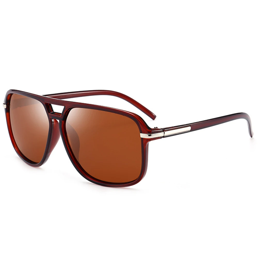 Мужские классические солнцезащитные очки с поляризованными линзами леопардовой