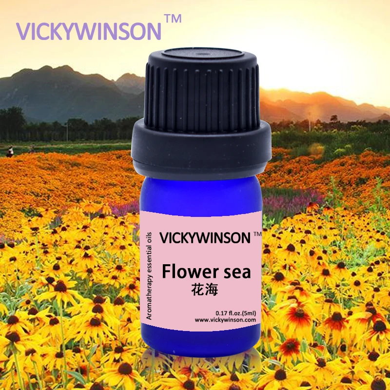 VICKYWINSON Flower sea oil Beauty Makeups Flower Essential Oil- Improve immunity /Eliminate odor/helpful to colds/cough 5ml