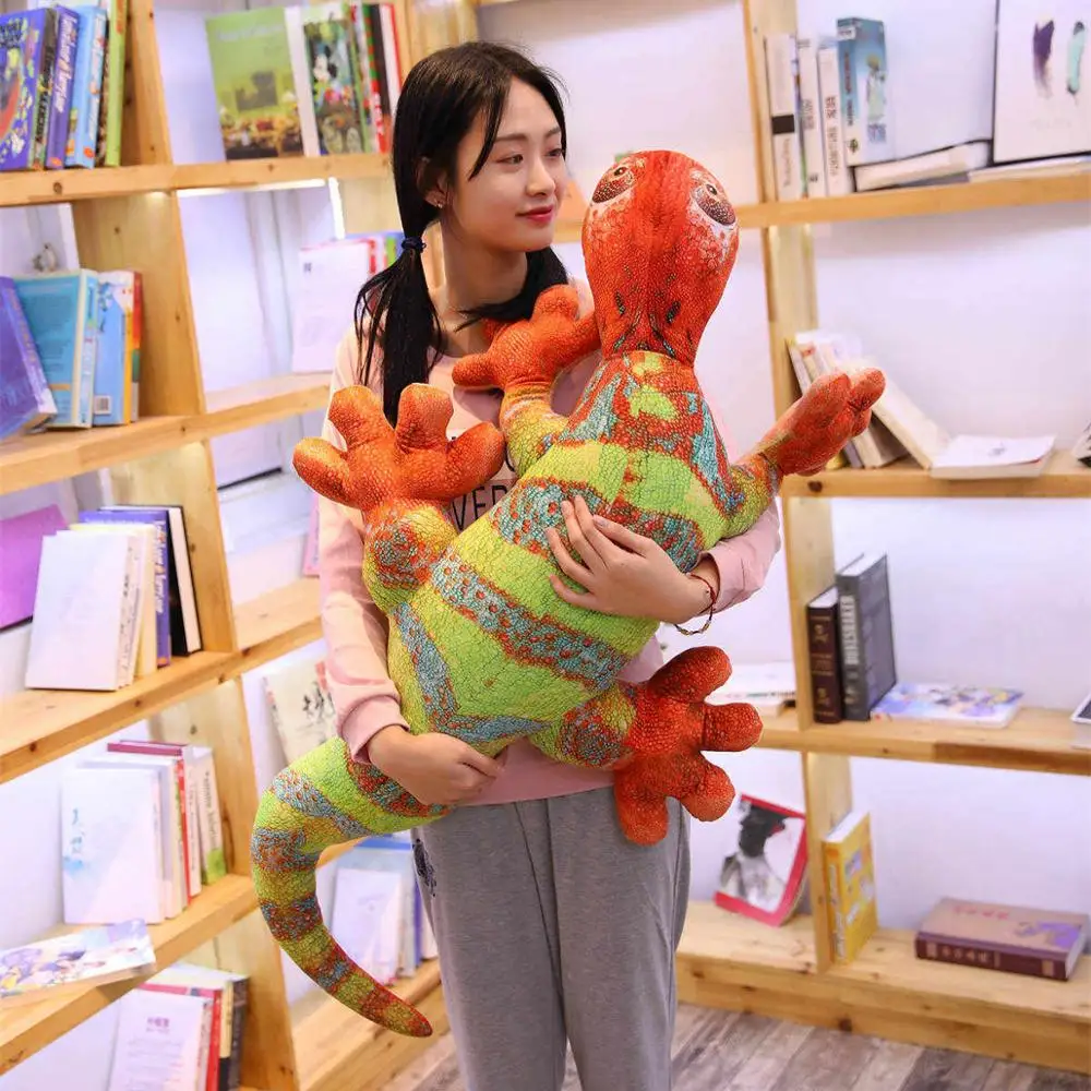 

40-110cm Simulation Lizard &Chameleon Plush Toys Lifelike Animal Stuffed Doll Funny Toys for Children Soft Pillows Birthday Gift