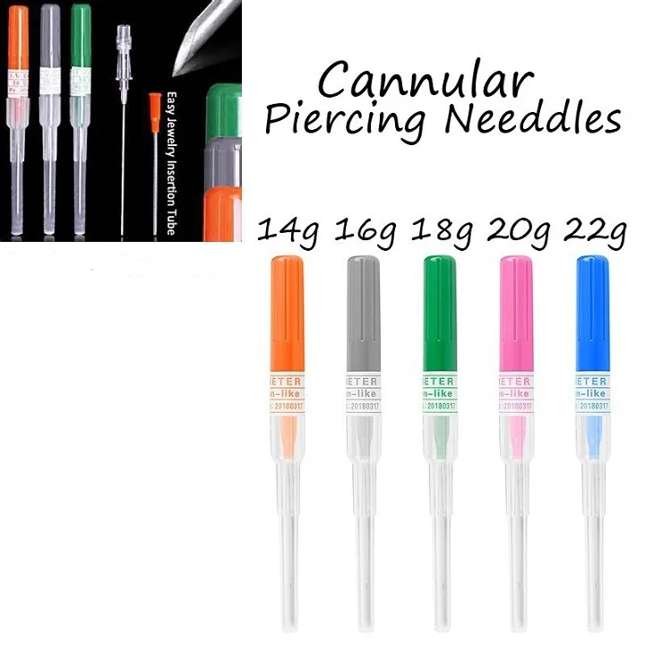 

50PCS 14G Gauge Disposable Sterilized Tattoo Needle Body Piercing Catheter Needles Wholesales Dropshipping Tattoo needle