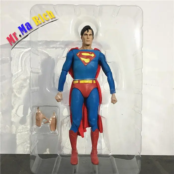 Neca Dc Comics Superman Christopher Reeves Superhero 7" Action Pvc Figure Ib