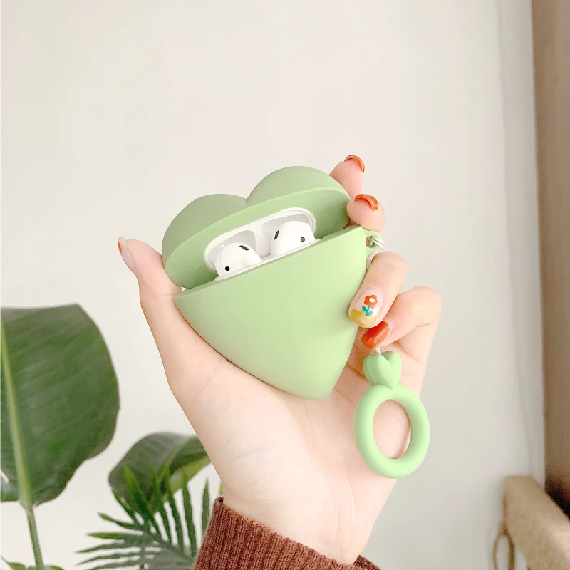 

Heart Earphone Case for Airpods 1 2 Cover Fashion Earphone Bag for Airpods Cases Soft Silicone Protect Cover for Earpods Case