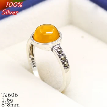 

925 Sterling Silver Color Adjustable Ring Blanks 8MM Round Cabochon Rings Settings Findings for Jewelry Making