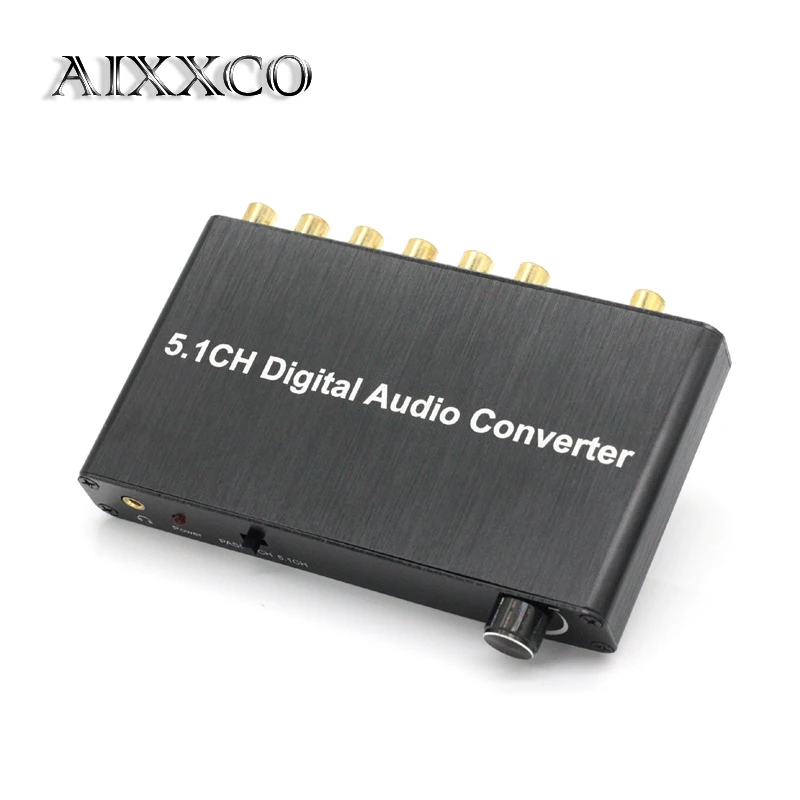 AIXXCO 5.1 decoder DTS / AC3 Dolby decoding SPDIF input to 5.1-channel digital audio converter