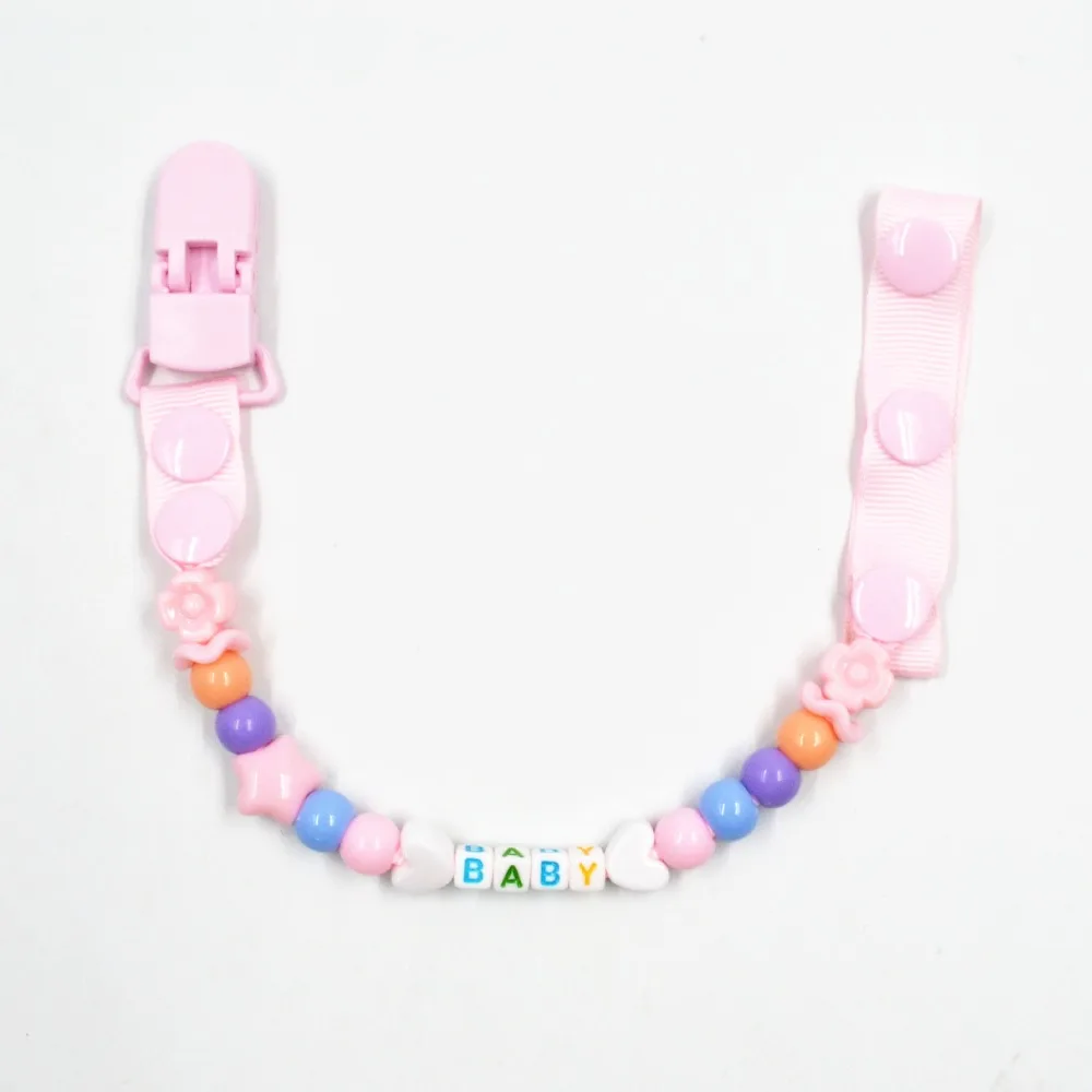 6 Color Adult Baby Pacifier Clip Chain Baby Boys Girls Pacifier Clips