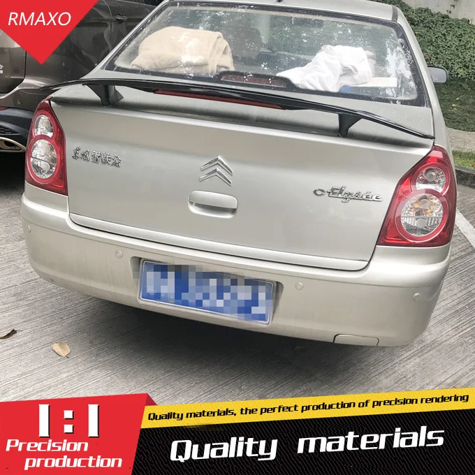 Для Citroen C-Elysee спойлер 2013- для Citroen Elysee TF надрезаемая подкладка, ABS Материал заднее крыло автомобиля праймер цвет задний спойлер