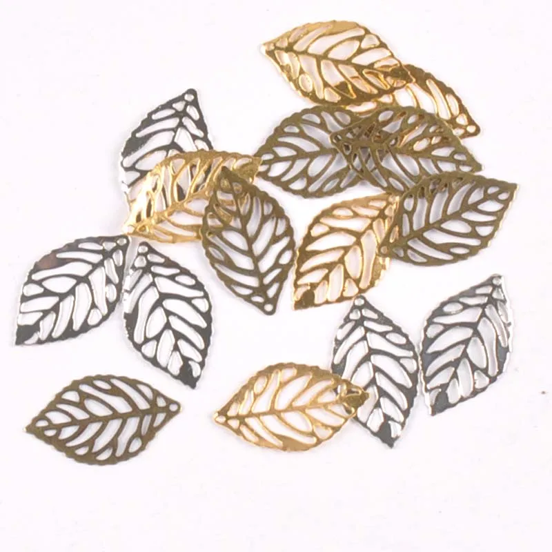 

Metal Filigree Leaves Pattern Wraps Connectors Embellishments For DIY Scrapbook Home Decor Crafts Supplies 50Pcs 23x14mm YK0751