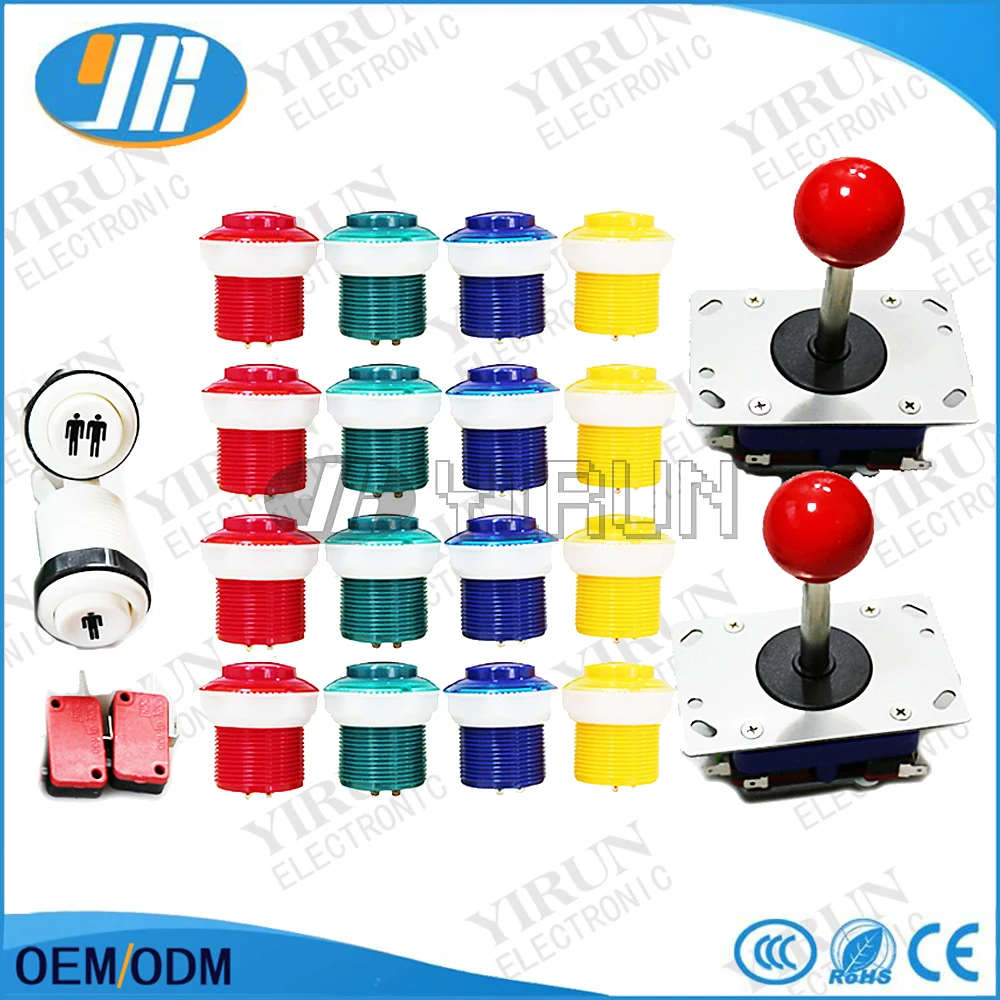 

Jamma Arcade parts kits Bundle including ZIPPY joystick button 1P 2P button for DIY controller for arcade game,Mame,Raspberry PI