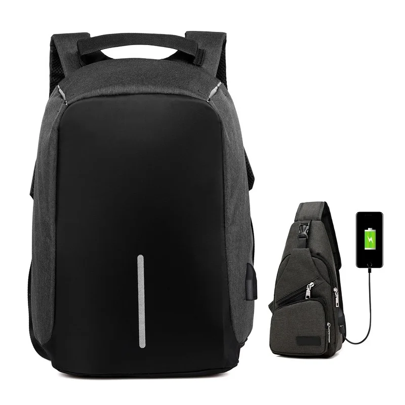 Set 8 Водонепроницаемые рюкзаки, умный рюкзак с защитой от кражи, USB, для студентов, 15,6 дюймов, для ноутбука, школьные сумки, рюкзак для путешествий, mochila con compar - Цвет: Set 8