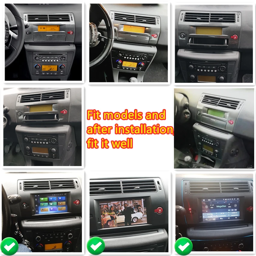 Perfect Android 9.0 Touch Screen Car GPS DVD Stereo For Citroen C4 C-Triomphe C-Quatre 2004-2009 Video Radio WIFI FM Multimedia Player 0