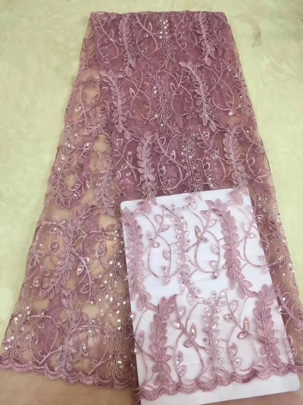 

Nigeria new new products listed chiffon lace fabric, 2019 wedding lace fabric 5 yards/piece