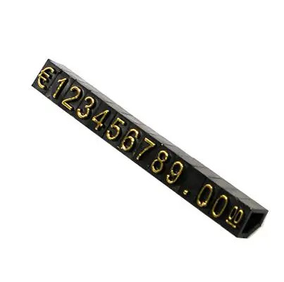 Мини-цена кубики с цифрами монтажные блоки палка комбинированный номер цифры знак часы ювелирные изделия поп цена дисплей стенд рамка - Цвет: Euro Gold Black