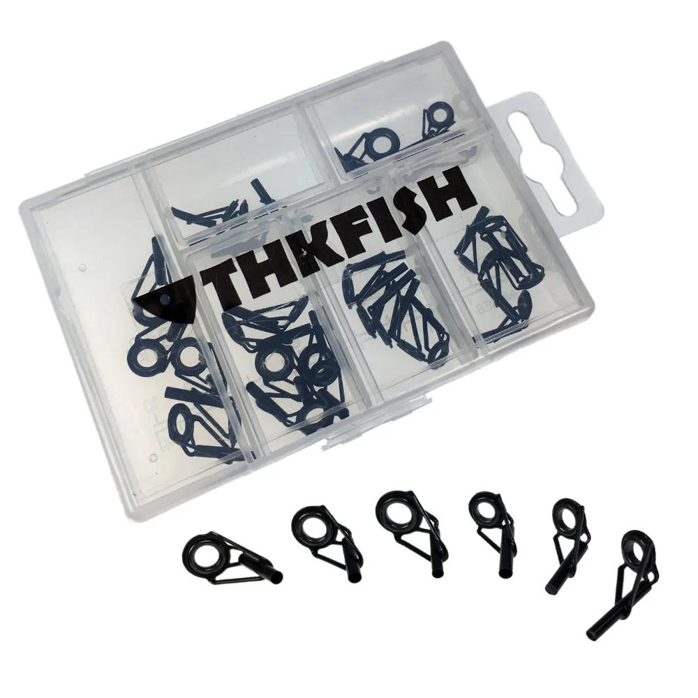 30pcs /set Fishing Rod Guide Guides Tip Set Spare Parts Rod Part Tip