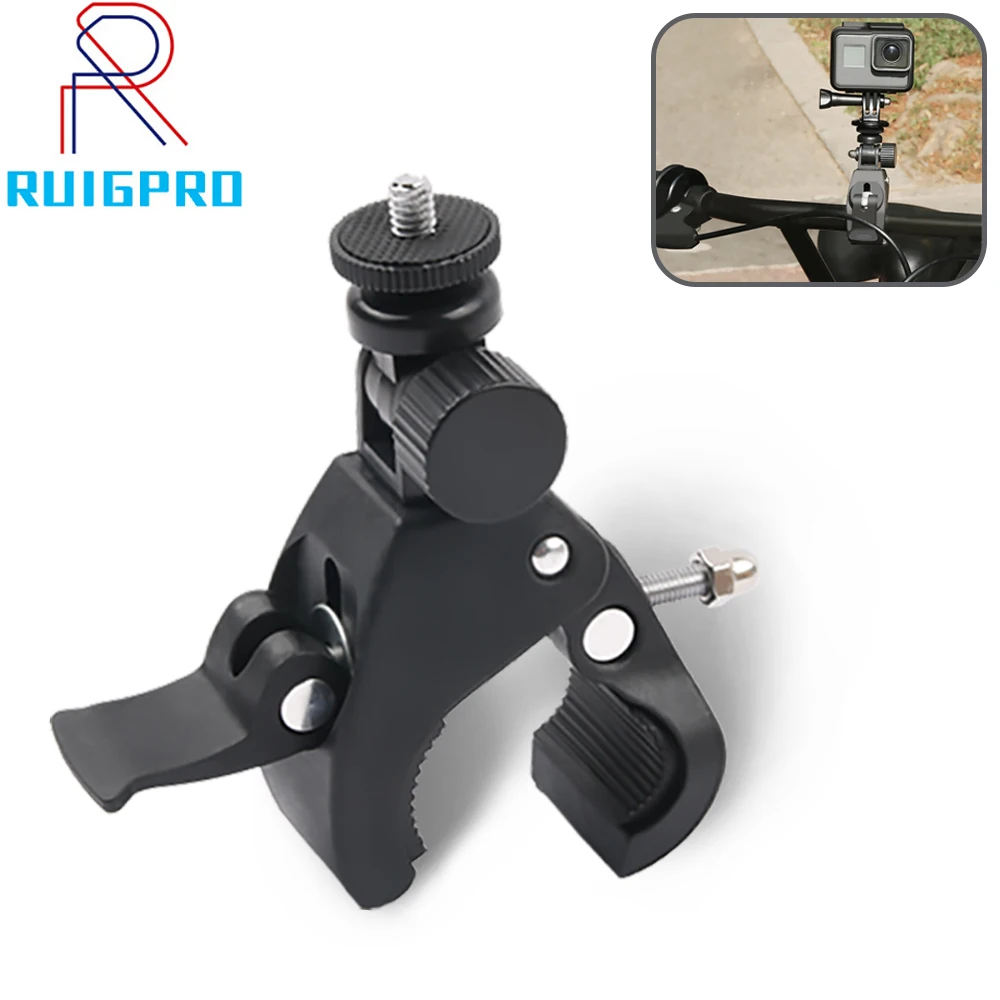 Bicycle Camera Mount 360 Rotation Stand Tripod Adapter For GoPro Cameras Motorcycle Mountain Bike Handlebar Camera Holder