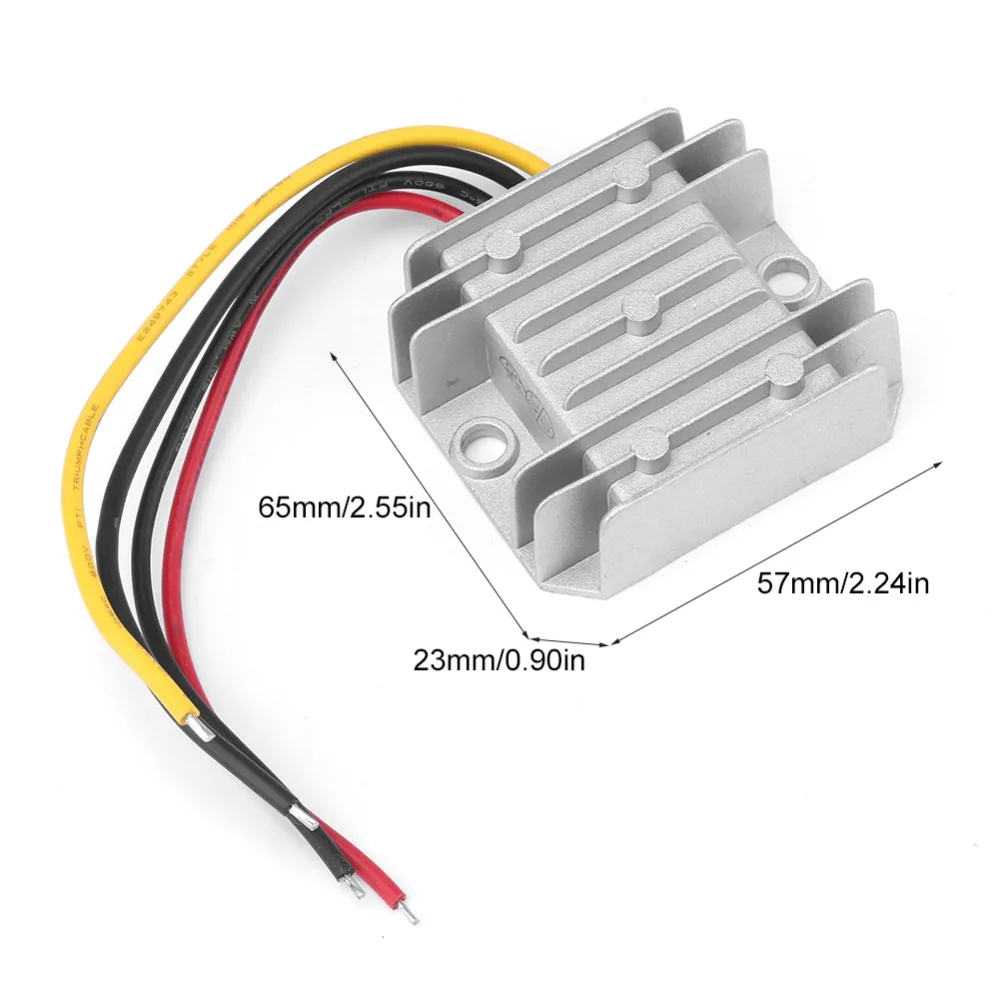 Алюминиевый DC преобразователь 12V/ 24V to 5V 10A 50W понижающий стабилизатор напряжения