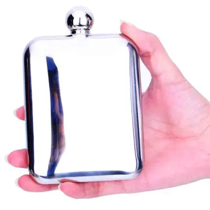 

6oz stainless steel hip flask with spherical cap Portable hip flask