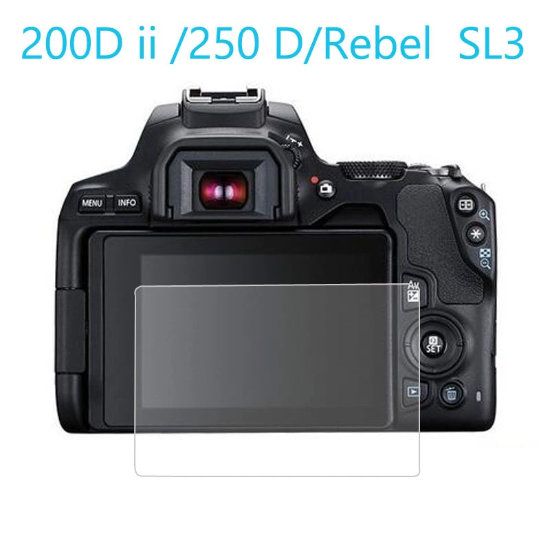 18x Canon EOS 250D Displayschutzfolie Klar Transparent Schutzfolie Displayfolie 18x Canon EOS 250D Displayschutzfolie Klar Transparent Schutzfolie Displayfolie