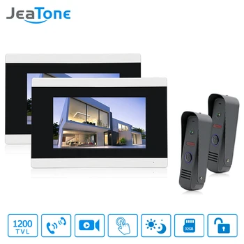 

Jeatone 7 Inch Video Door Phone HD 1200TVL IR Night Vision Outdoor Camera Doorbell Hands-Free Monitor Motion Detection Alarm