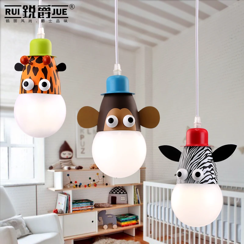 Креативная мультяшная одноголовая Светодиодная лампа Droplight для мальчиков и