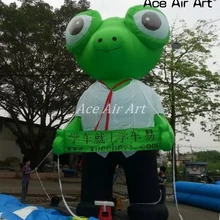 Подгонянный гигантский зеленый надувной Лягушка принц модель надувной Головастик для рекламы